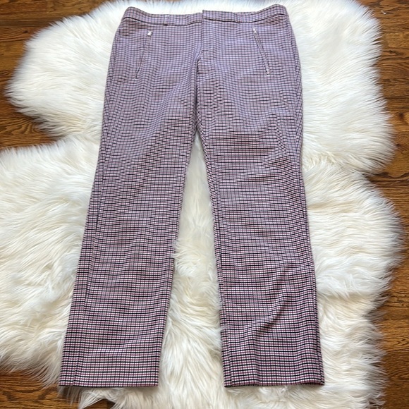 Banana Republic Sloan Pants in Pink Tattersall Plaid - Picture 3 of 7